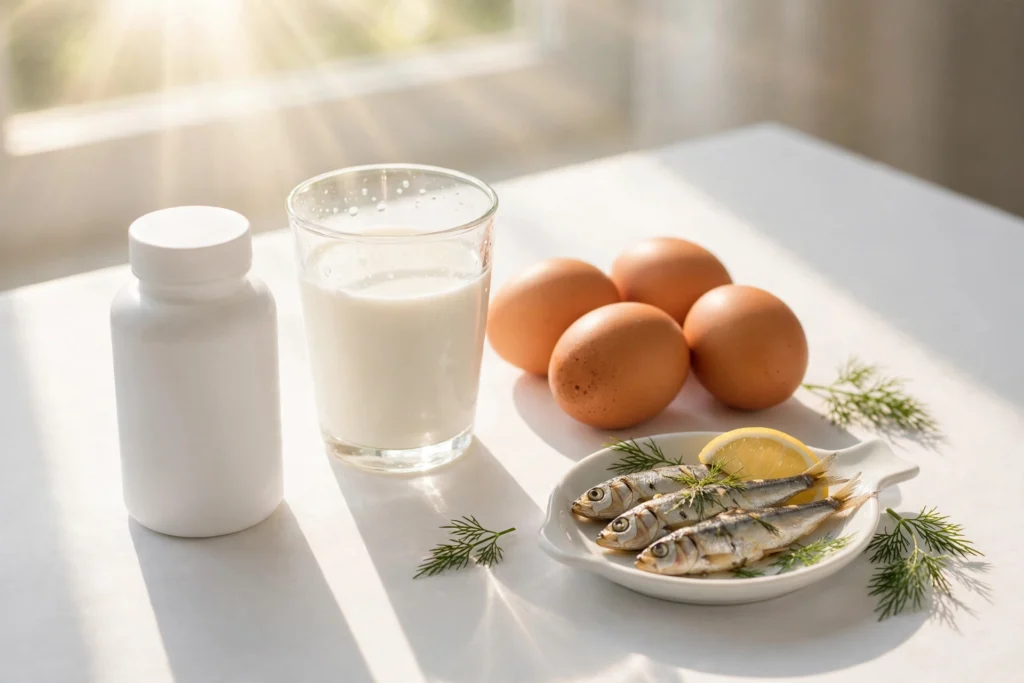 Foods and supplements for vitamin D deficiency