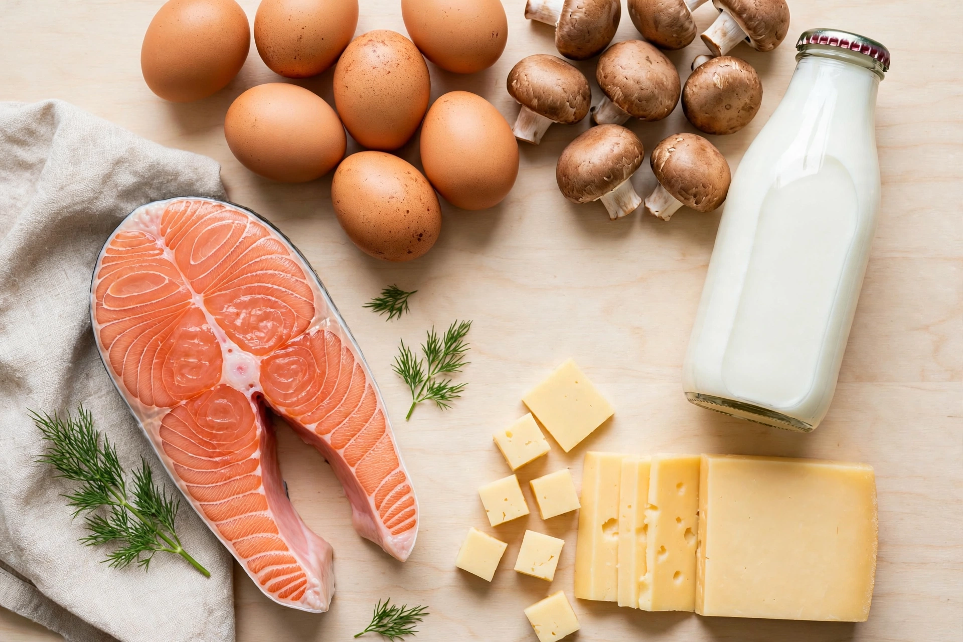 Food sources for vitamin D deficiency